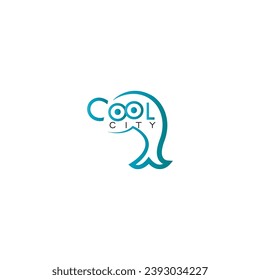 cool city logo, fish monogram real estate concepts.