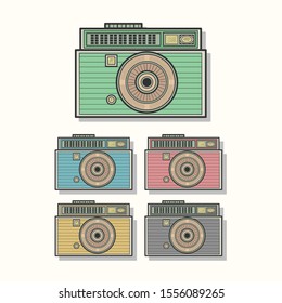 Cool classic camera in different colors