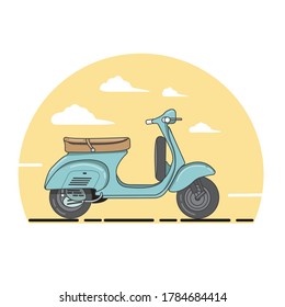 cool and classy old-fashioned motorcycle