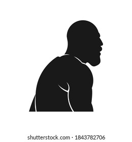 Cool and clean basketball player silhouette