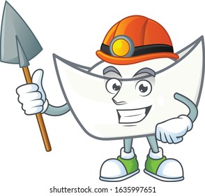 Cool clever Miner chinese white ingot cartoon character design