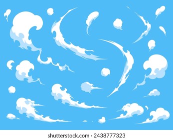 Cool cloud illustration material set_effect style