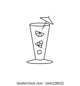 Cool cocktail drink icon. Simple line, outline vector elements of prize icons for ui and ux, website or mobile application