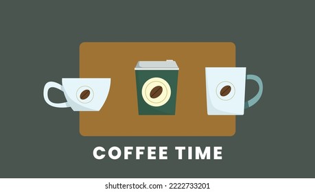 Coole Kaffeetasse, Vektorgrafik 