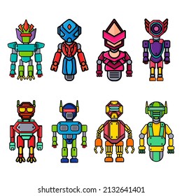 cool collection of eight kinds of robots
