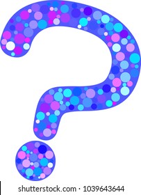 Cool color Circle Crowded question mark