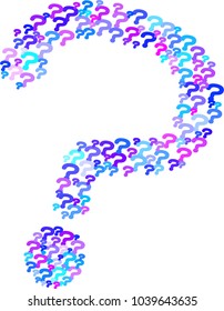 Cool color Crowded question mark