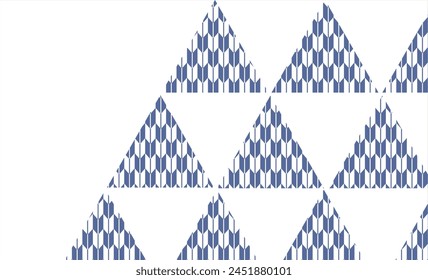 Cool color Japanese pattern background illustration material