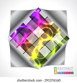 Cool color plasma and laser brochure design with folded paper