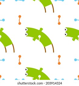 Cool colorful abstract decorative funny seamless pattern