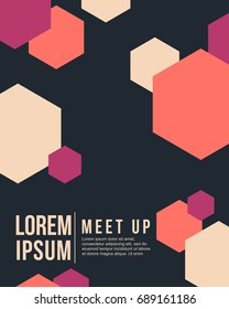 Cool colorful background card for meet up collection