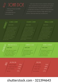 Cool colorful curriculum vitae cv resume template design