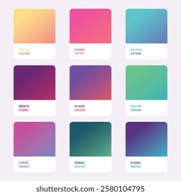 Cool Colorful Gradient Palettes Template