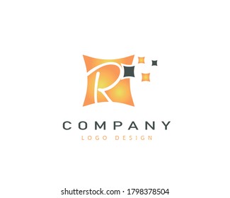 Cool colorful logo design of letter R
