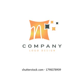 Cool colorful logo design of letter N