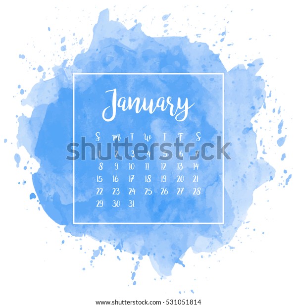 Cool Colorful Printable Calendar 2017 Design Stock Vector (Royalty Free ...