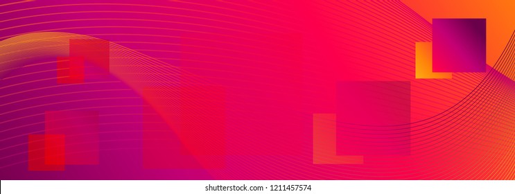 Cool Colorful, Web Template, Vector Banner