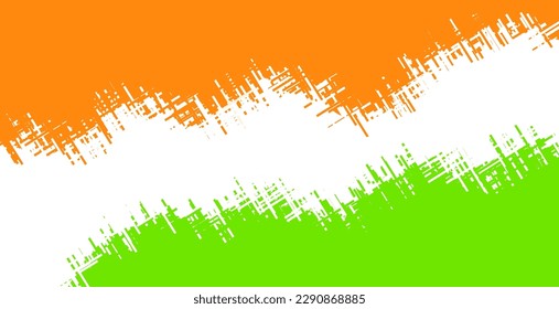 Cool colors of the Indian flag in the form of swirls and abstract graffiti 