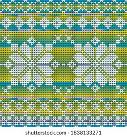 Cool Colors Seamless Pattern of Christmas Star for Ugly Sweater, gradient background