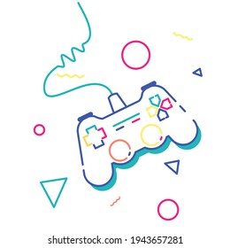 cool colourful game icon vector design