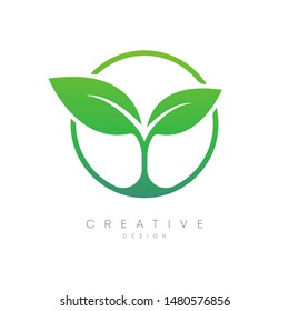 A cool combination of plant leaf and circle designs. You can use it for logos, brands, labels, businesses that will bring excitement.