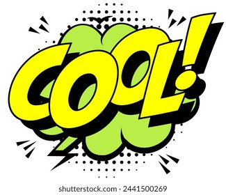 Cool Comic Burst Phrase Pop Art Style