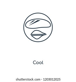 Cool concept line icon. Linear Cool concept outline symbol design. This simple element illustration can be used for web and mobile UI/UX.