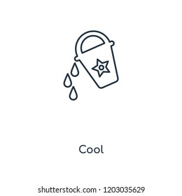Cool concept line icon. Linear Cool concept outline symbol design. This simple element illustration can be used for web and mobile UI/UX.