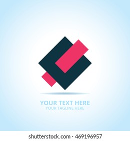 Cool connect abstract logo, design concept, emblem, logotype element for template.