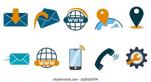 Cool Contact  icon set use to show contact on web site
