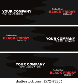 Cool and contemporary black friday banner design set