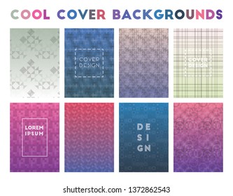 Cool Cover Backgrounds. Actual geometric patterns, emotional vector illustration.