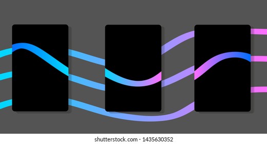 Cool cover design with line-shape waves as background for banners and placards