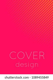 Cool cover template. Minimal trendy vector with halftone gradients. Geometric cool cover template for flyer, poster, brochure and invitation. Minimalistic colorful shapes. Abstract illustration.