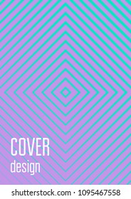 Cool cover  template. Minimal trendy vector with halftone gradients. Geometric cool cover template for flyer, poster, brochure and invitation. Minimalistic colorful shapes. Abstract illustration.