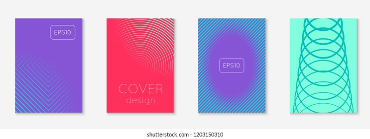 Cool cover template. Minimal trendy vector with halftone gradients. Geometric cool cover template for flyer, poster, brochure and invitation. Minimalistic colorful shapes. Abstract illustration.