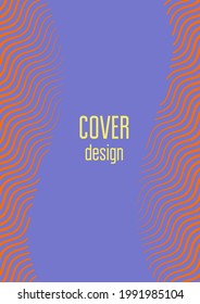 Cool cover template. Minimal trendy vector with halftone gradients. Geometric cool cover template for flyer, poster, brochure and invitation. Minimalistic colorful shapes. Abstract illustration.