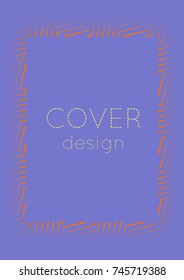 Cool cover template. Minimal trendy vector with halftone gradients. Geometric cool cover template for flyer, poster, brochure and invitation. Minimalistic colorful shapes. Abstract illustration.