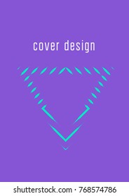Cool cover template. Minimal trendy vector with halftone gradients. Geometric cool cover template for flyer, poster, brochure and invitation. Minimalistic colorful shapes. Abstract illustration.