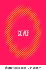 Cool cover template. Minimal trendy vector with halftone gradients. Geometric cool cover template for flyer, poster, brochure and invitation. Minimalistic colorful shapes. Abstract illustration.