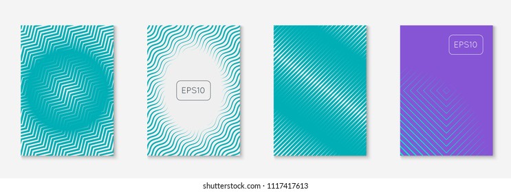 Cool cover template set. Minimal trendy vector with halftone gradients. Geometric cool cover template for flyer, poster, brochure and invitation. Minimalistic colorful shapes. Abstract illustration.
