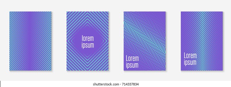 Cool cover template set. Minimal trendy vector with halftone gradients. Geometric cool cover template for flyer, poster, brochure and invitation. Minimalistic colorful shapes. Abstract illustration.