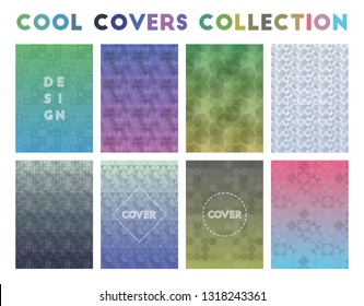 Cool Covers Collection. Actual geometric patterns, charming vector illustration.