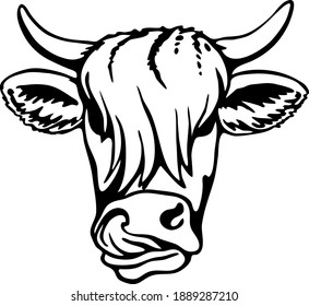 Cool cow vector illustration, vegetarian and vegan lovers illustration.