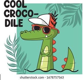 Cool Crocodile para el diseño de impresión textil