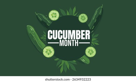 Cool as a Cucumber: Celebrating Cucumber Month design templet