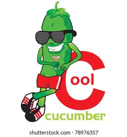 cool cucumber (T-shirt print)