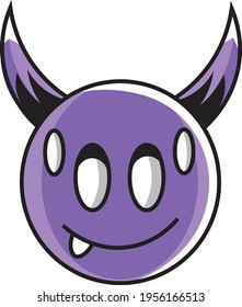 Cool and cute devil illustration.