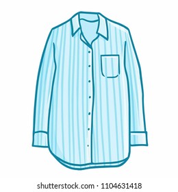 Cool and cute light blue long shirt - vector.