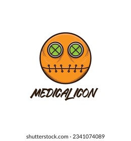 cool cute mascot logo icon illustration design for halloween celebration